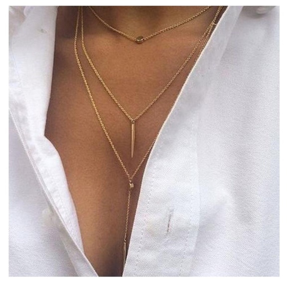 Jewelry - 💕3/$30 Boho Gold Multi Layered Necklace